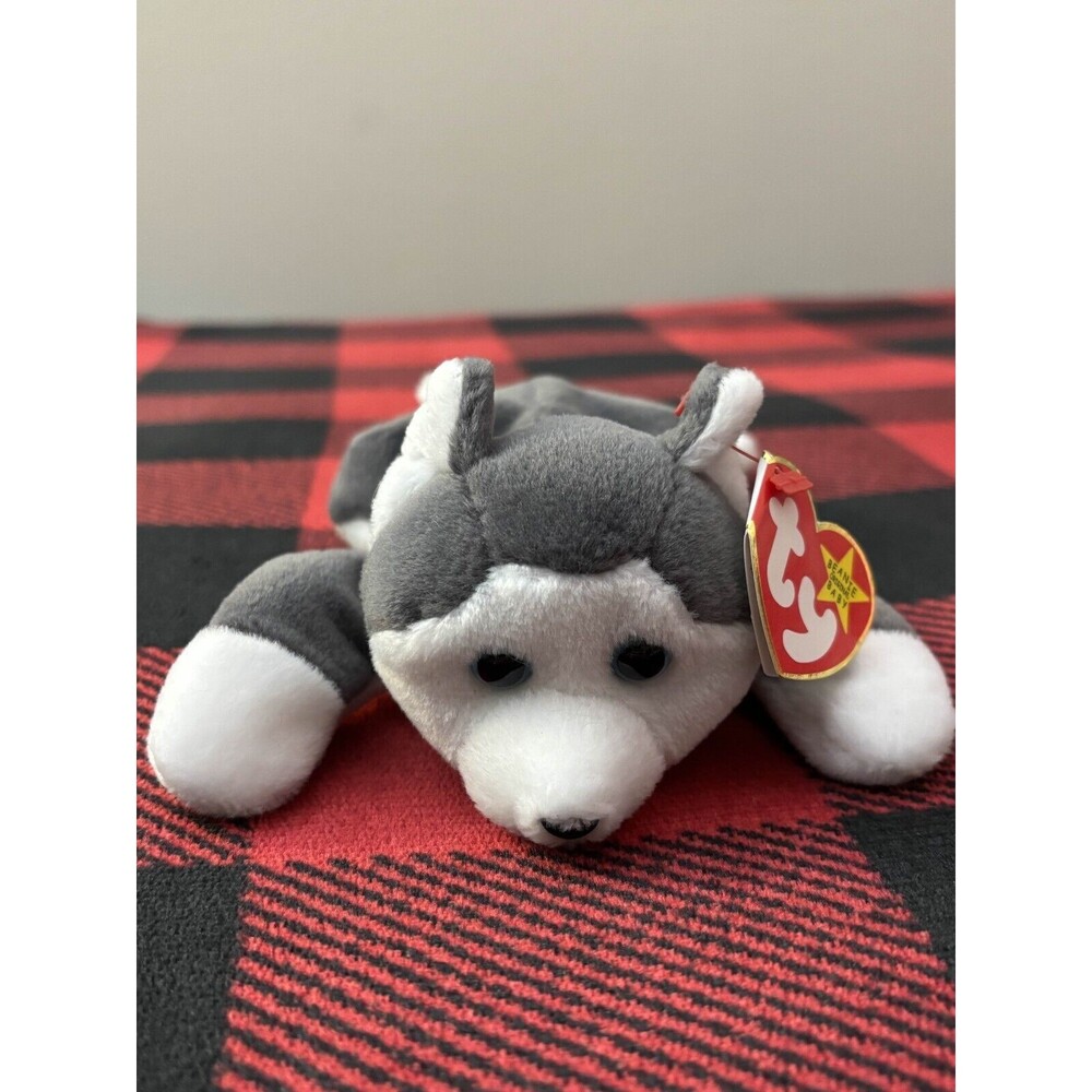 1996 Ty Nanook the Husky 5th Gen Hang Tag 4104 Beanie Baby 8" Dog Plush Toy